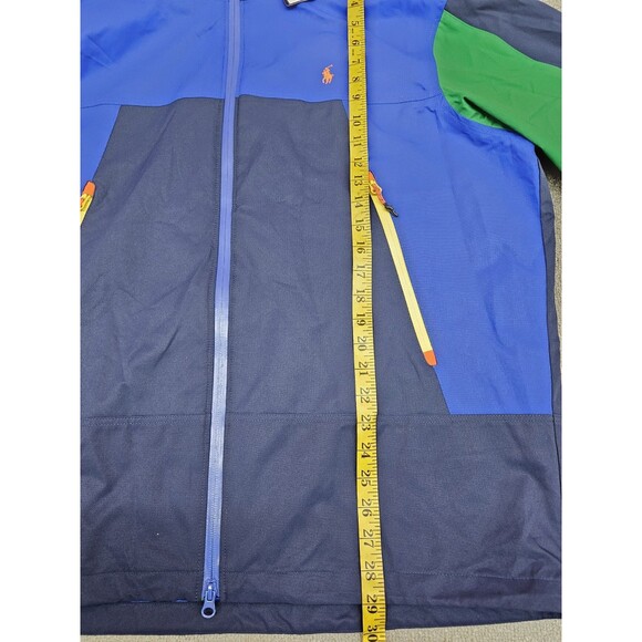 Polo Ralph Lauren Colorblock Water-Resistant Hooded Jacket L Blue Multi - Picture 3 of 12